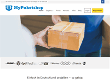 Tablet Screenshot of mypaketshop.com